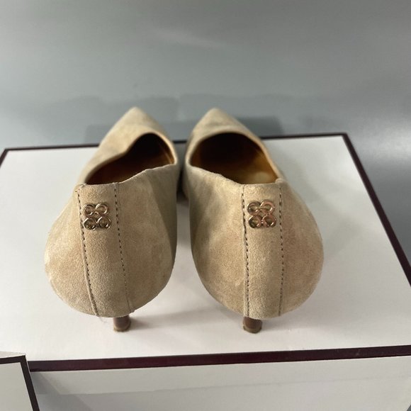COACH BEIGE SUEDE LEATHER PUMPS HEALS NEUTAL COLOR, SIZE 6B - Picture 7 of 12